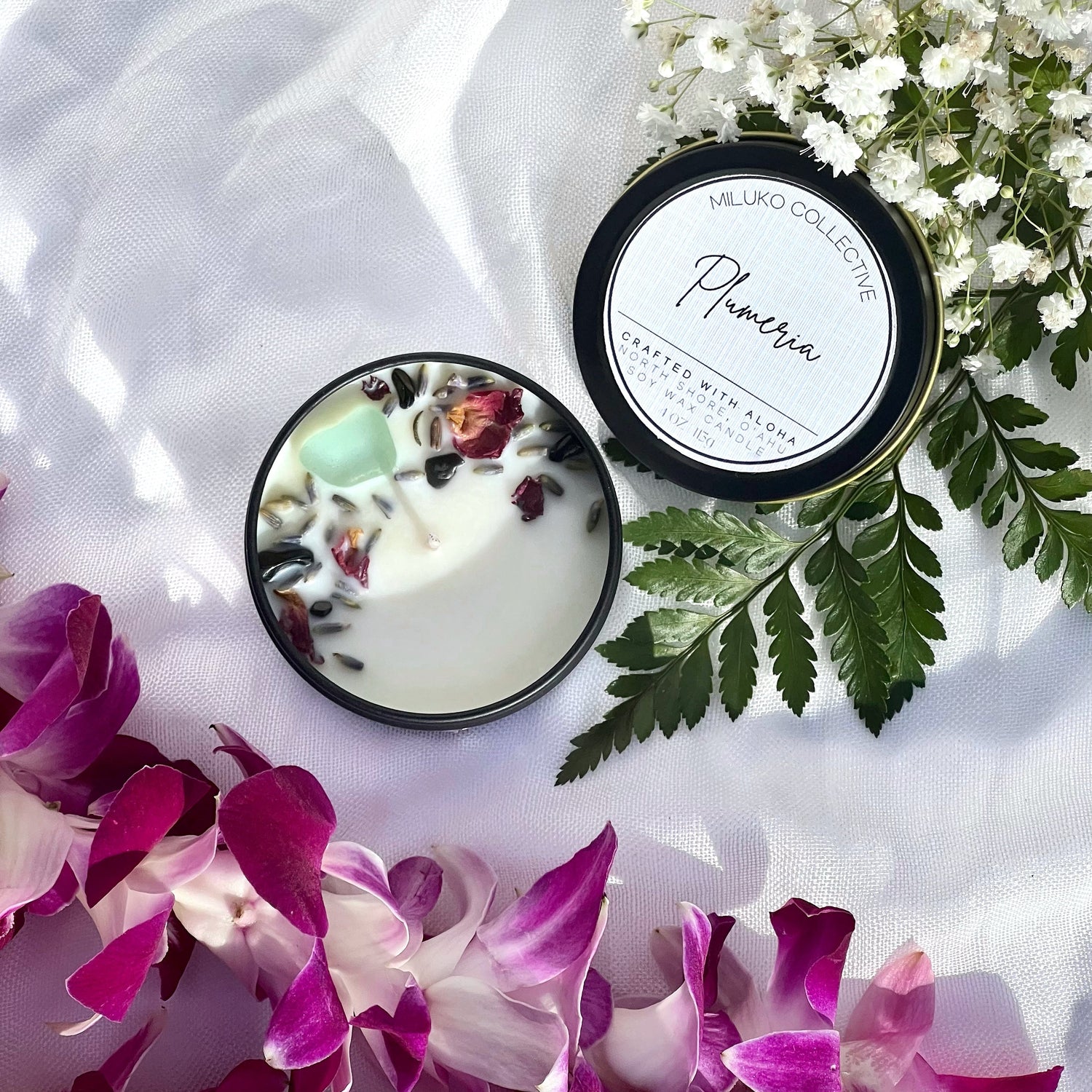 Signature Plumeria 4 oz Black Tin